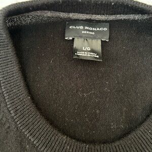 Club Monaco Classic Black Merino Knit